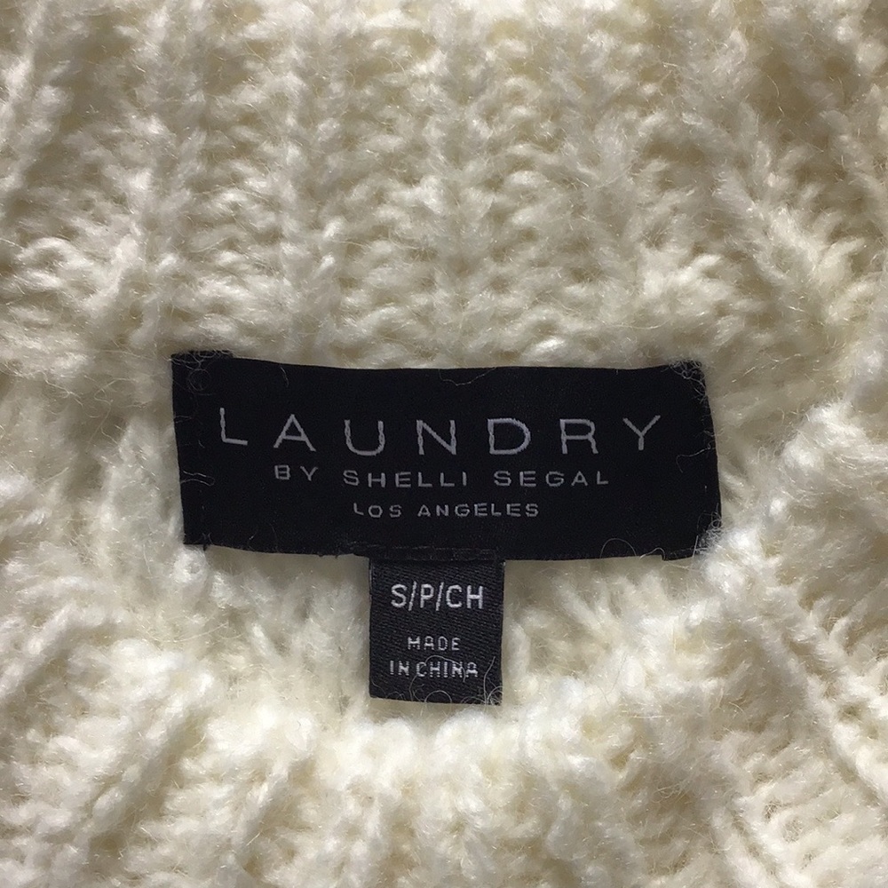 NWT Laundry By Shelli Segal Balloon Sleeve Soft Wool Blend Ivory Sweater S - Picture 7 of 14